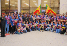 Sri Lanka Team Returns Home Victorious with 40 Medals at SASA Championships