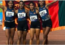 Fathima Safiya Contributed for Another Gold in 4 x 100 to Increase Sri Lanka Gold medal to 8
